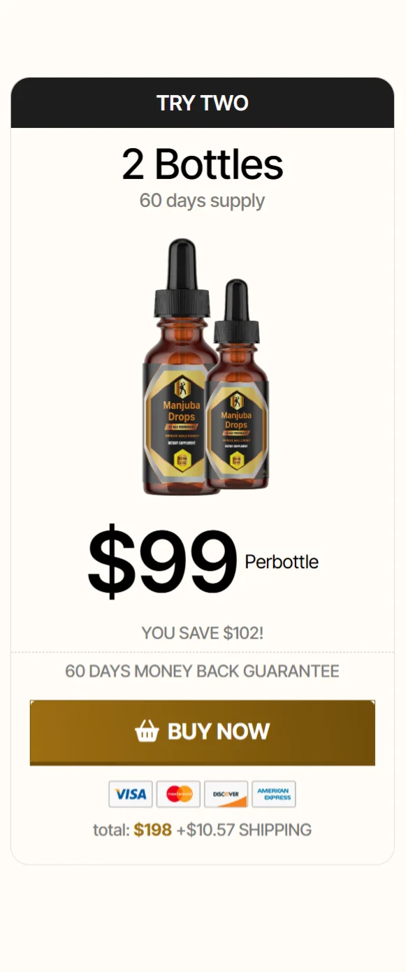 Manjuba Drops™ 2 bottles pricing